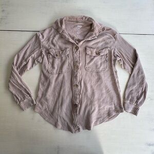Waffle Button-Up Shirt